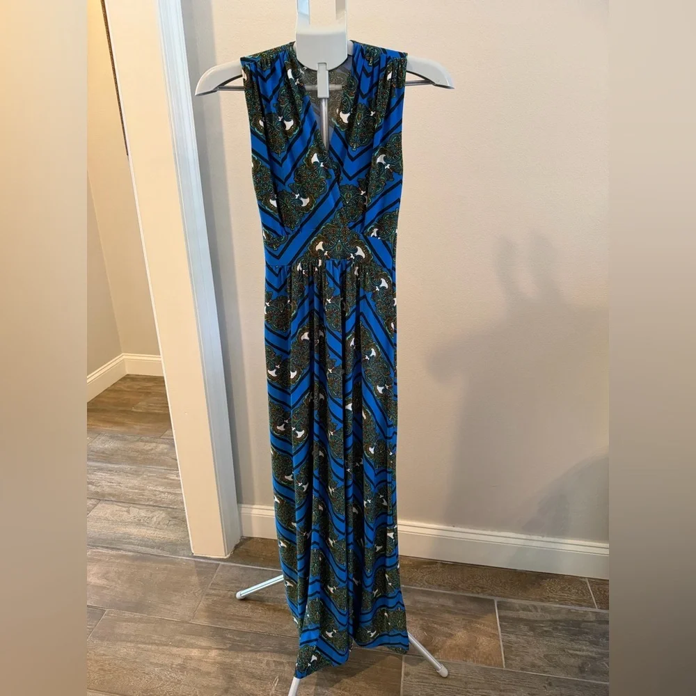 Cache Dresses | Cache Blue And Black Chevron Maxi Dress | Color: Black/Blue | Size: S | Veliqua's Closet